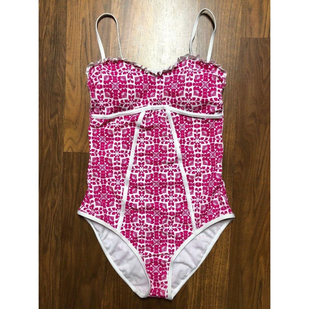 Coastal Zone Pink One Piece Bathing Swim Suit NWT